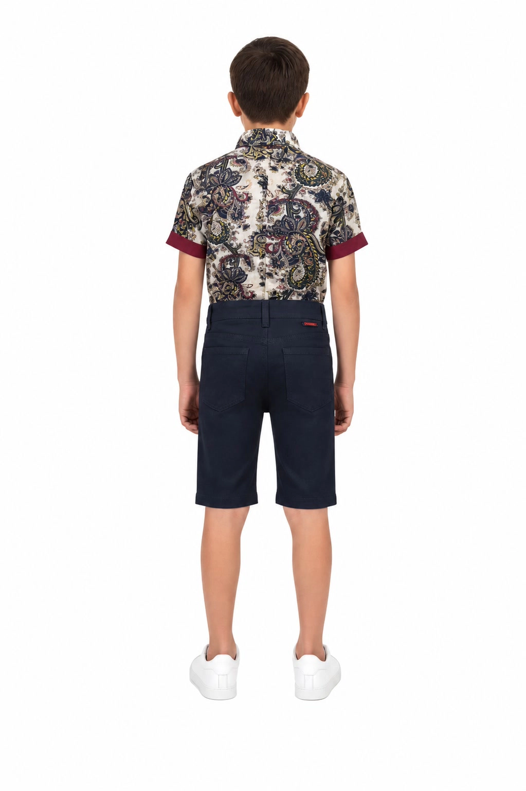 Elie Balleh Boys Slim Fit Paisley Shirt