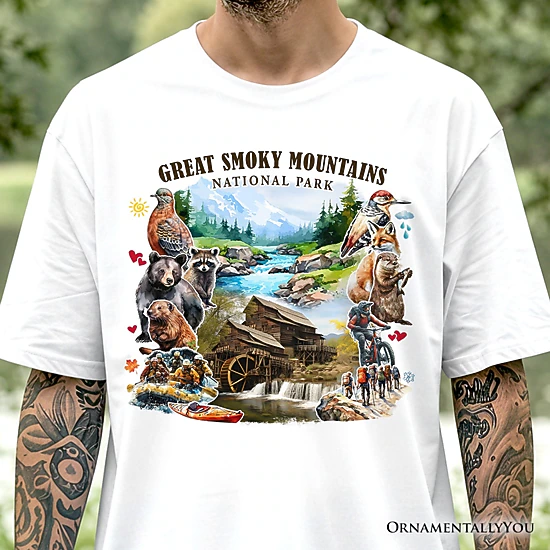 OrnamentallyYou Unisex Great Smoky Mountains National Park T-Shirt