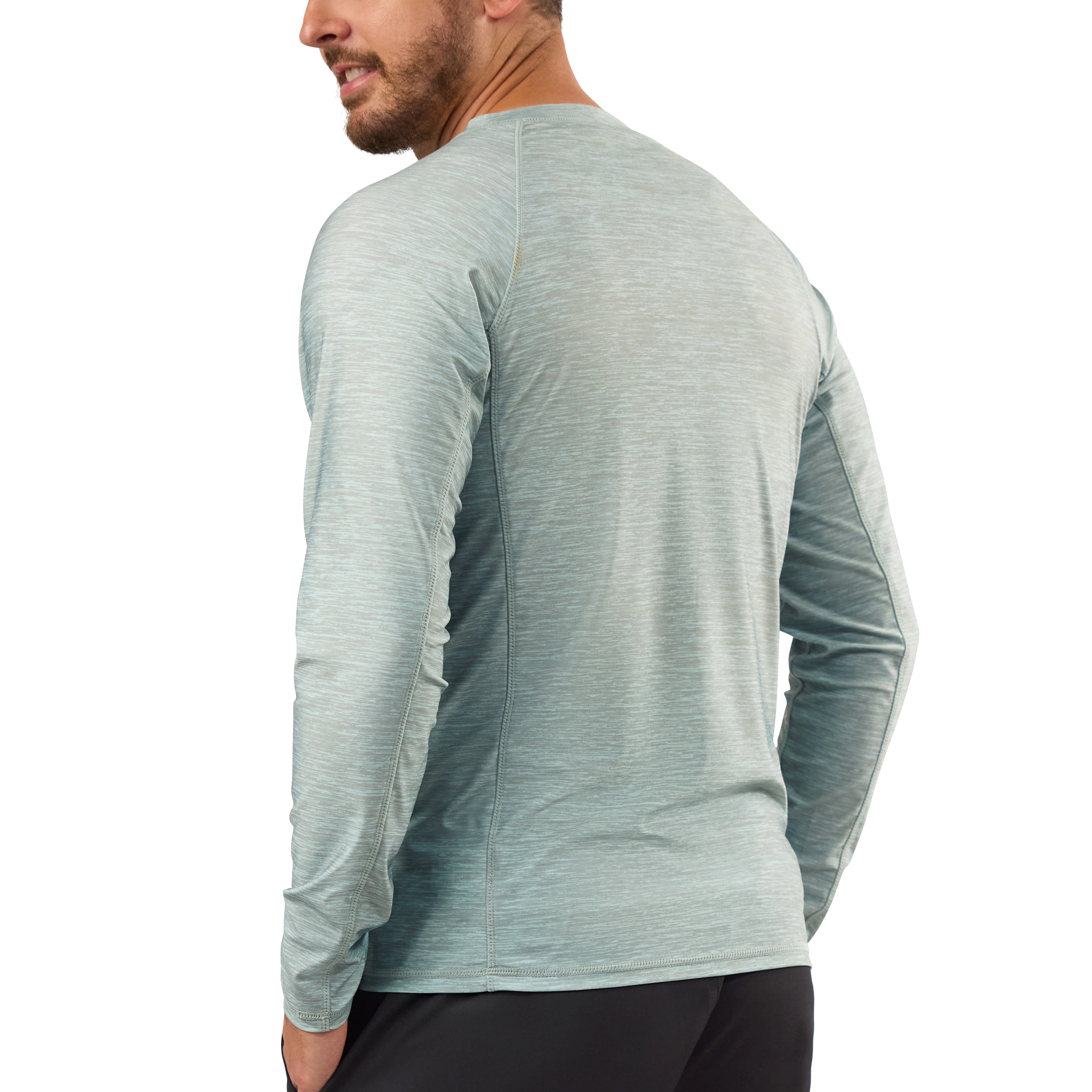 UV Skinz Men's Long Sleeve Crew Sun & Swim Shirt