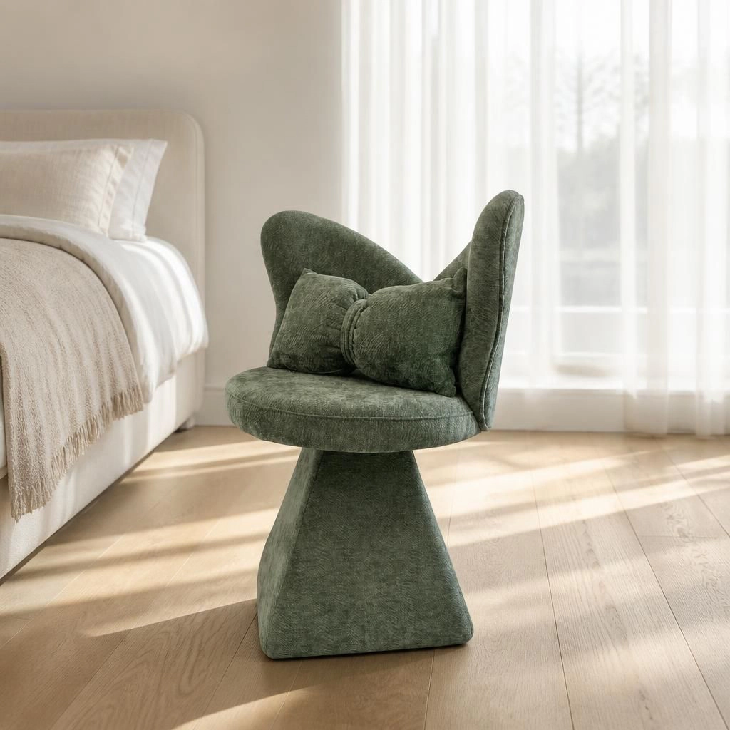 GOODSILO Compact Upholstered Fabric Accent Chair Armless Seating