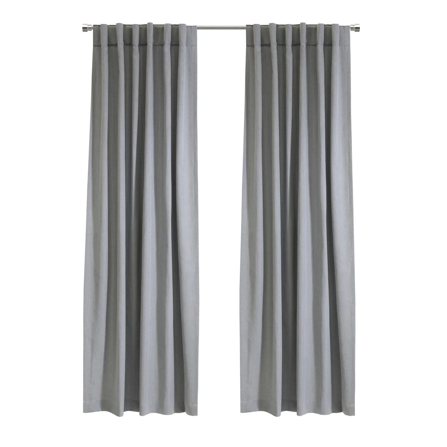 Habitat Mulberry Light Filtering Functional Dual Header Curtain Panel for Windows 54" x 95" Grey