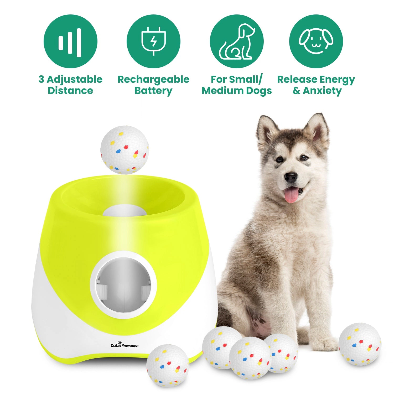 GBruno Rechargeable Automatic Dog Ball Launcher