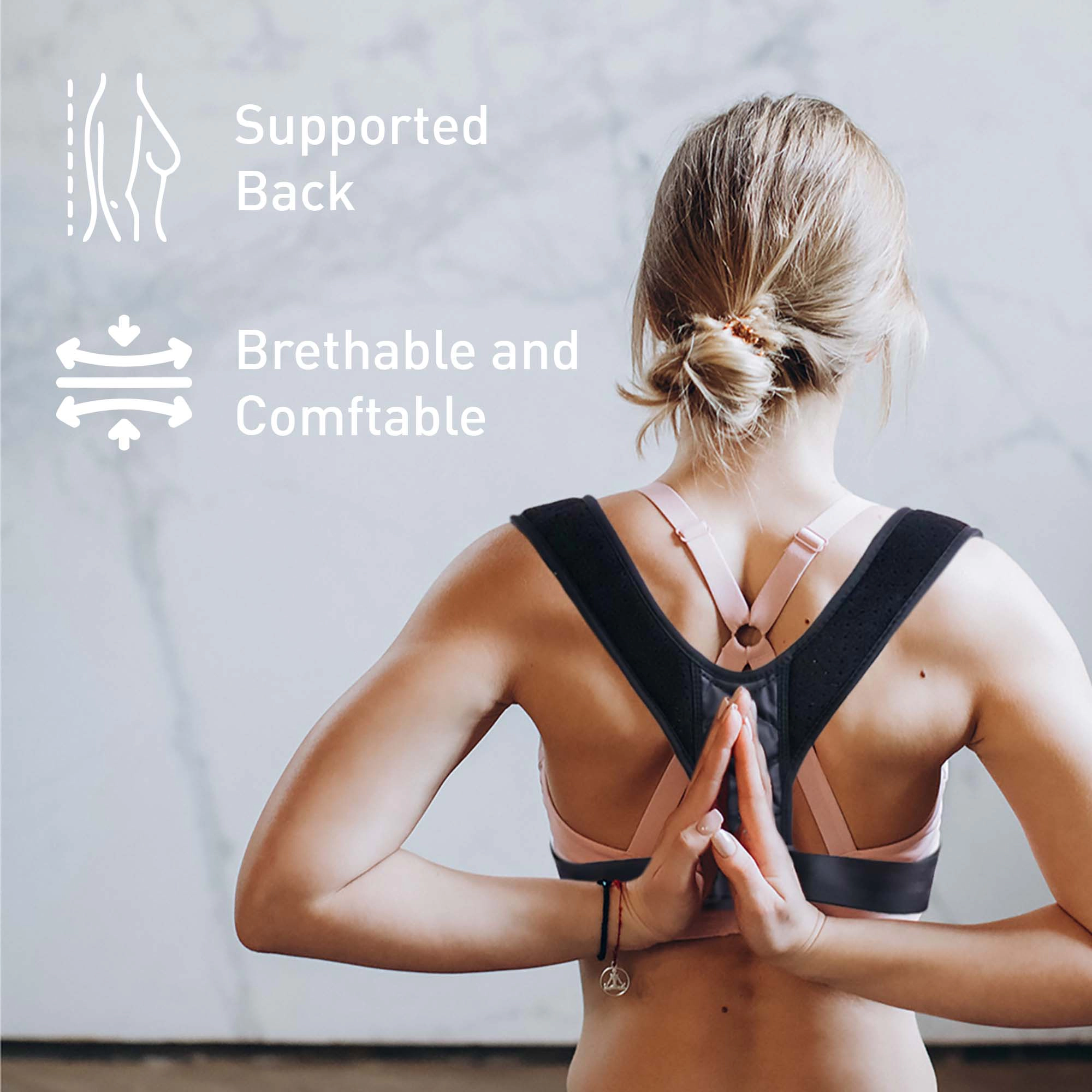 Pursonic Unisex Posture Support & Back Alignment Duo Posture Corrector Brace Set