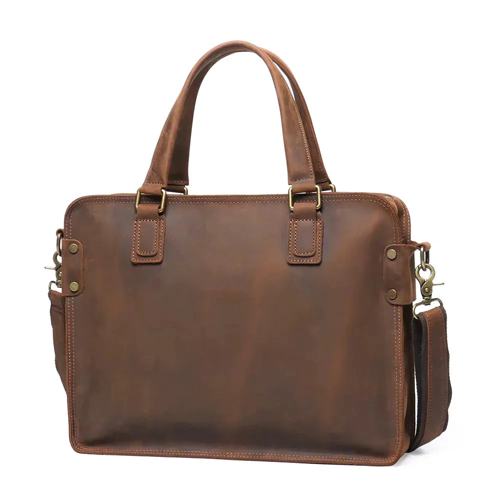 Steel Horse Leather Unisex The Viggo Briefcase | Leather Messenger Bag