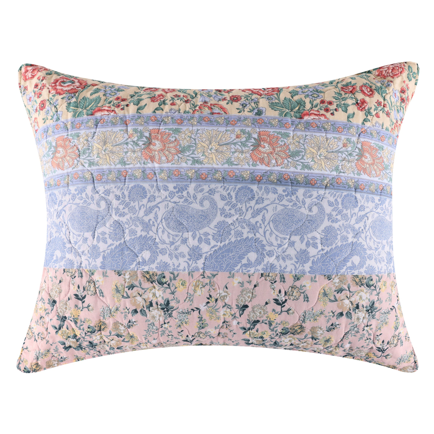 Greenland Home Fashions Cotton Face Microfiber Back Kressida Pillow Sham