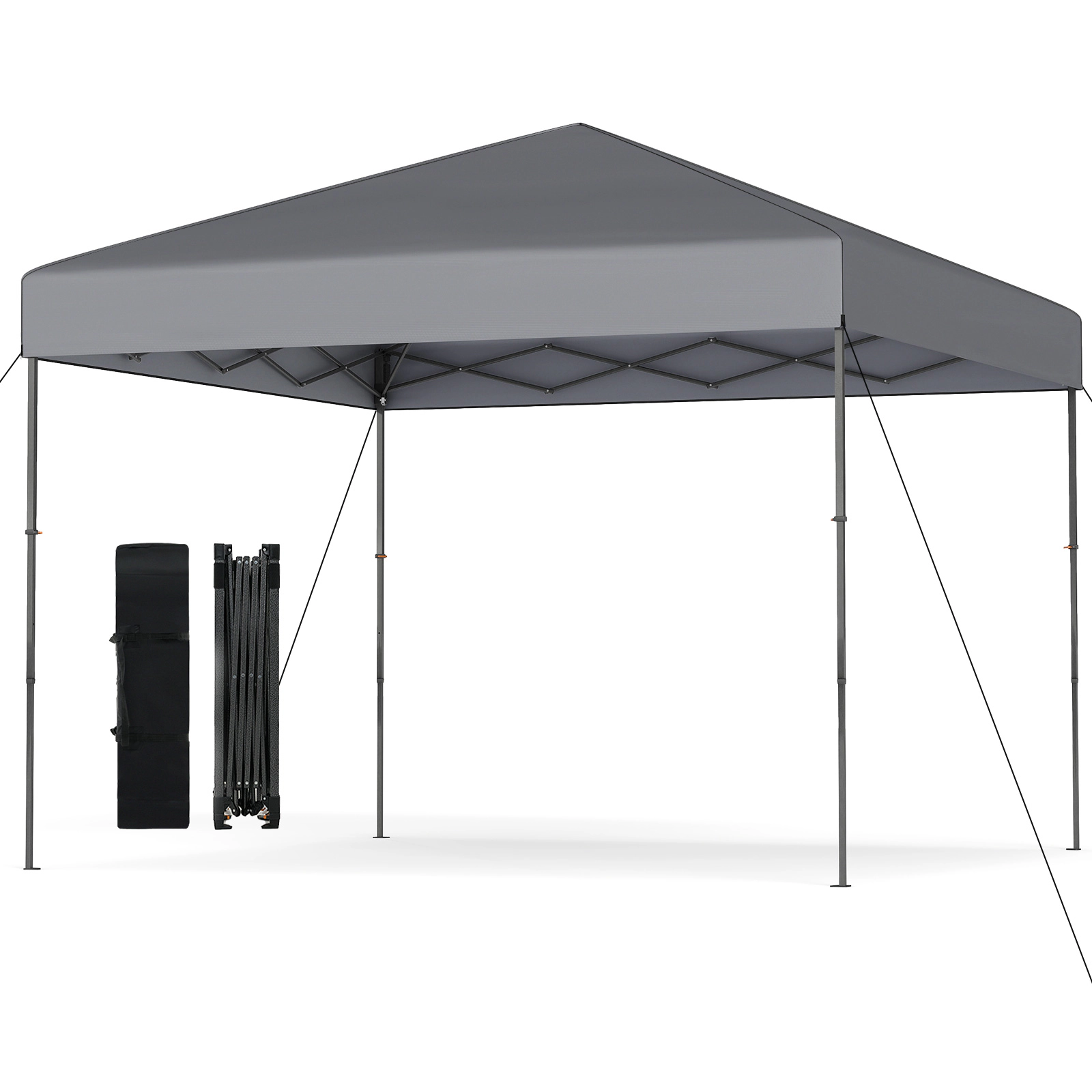 LJG 10 x 10 Feet Pop up Canopy Tent with Portable Carrying Bag and 8 Stakes