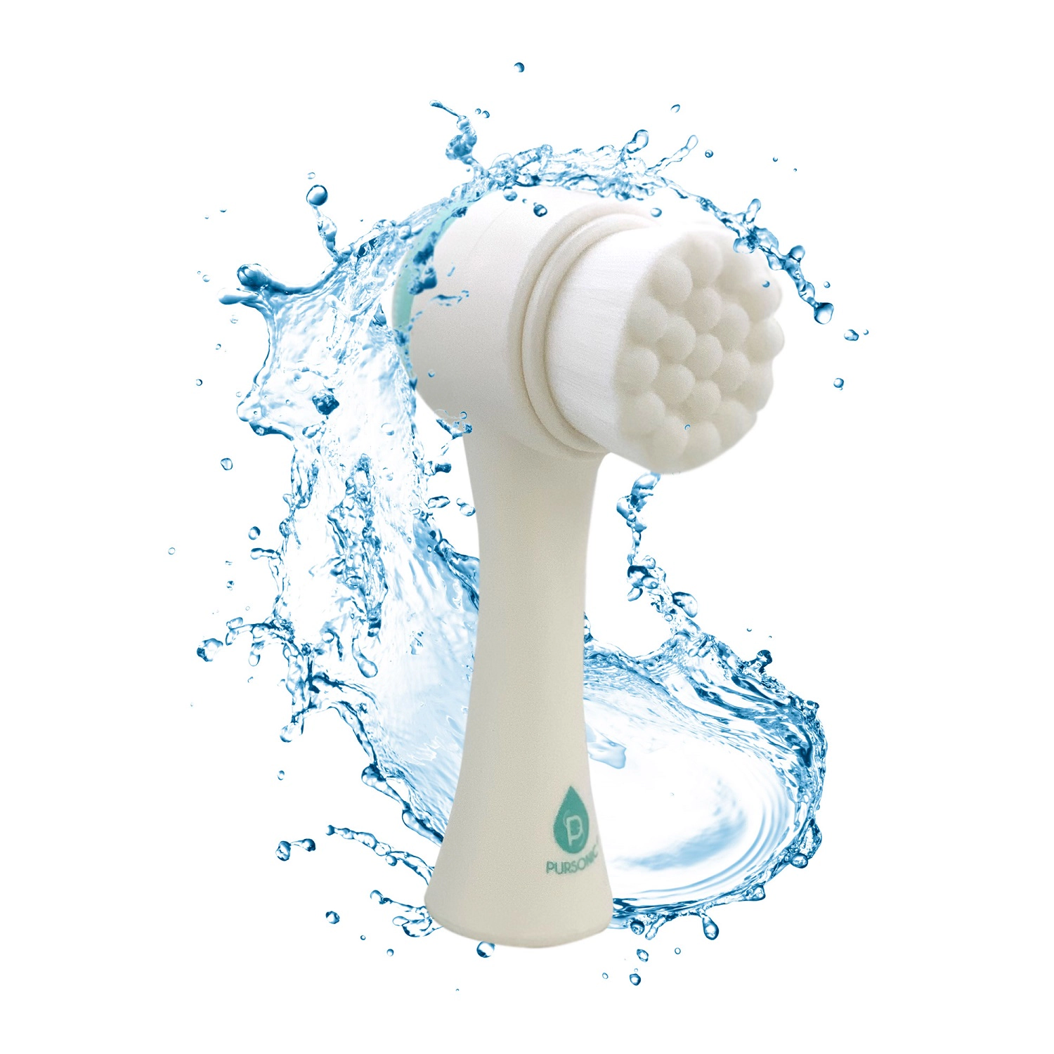 Pursonic Unisex Dual-Sided Facial Cleansing Brush with Soft Bristles & Silicone Exfoliating Pad – Portable Deep Pore Face Scrubber