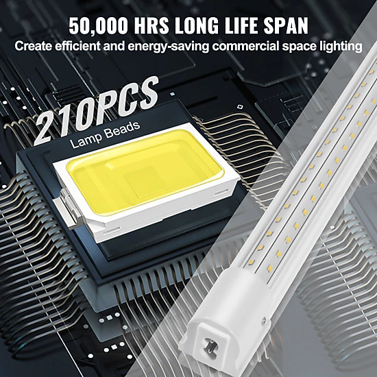 HONGGE 10 Pack LED Shop Light, Linkable Shop Light Fixture