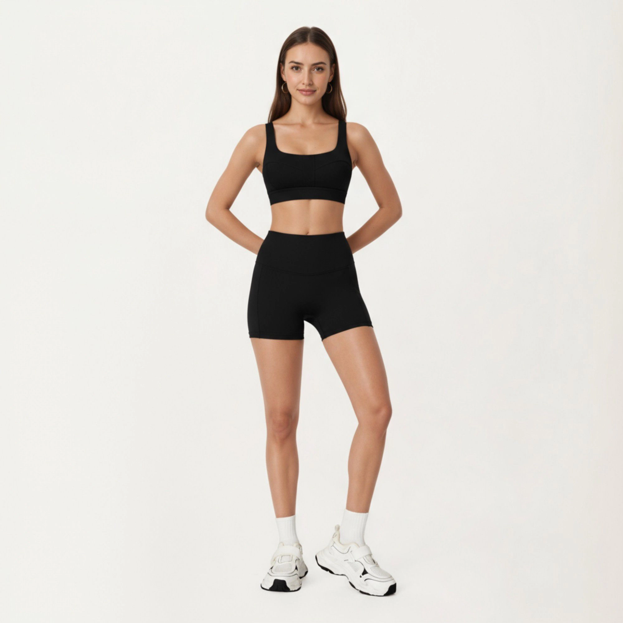 Anna-Kaci Women's High Waist Seam Detailed Active Shorts with Supportive Stretch Fabric and Flattering Fit