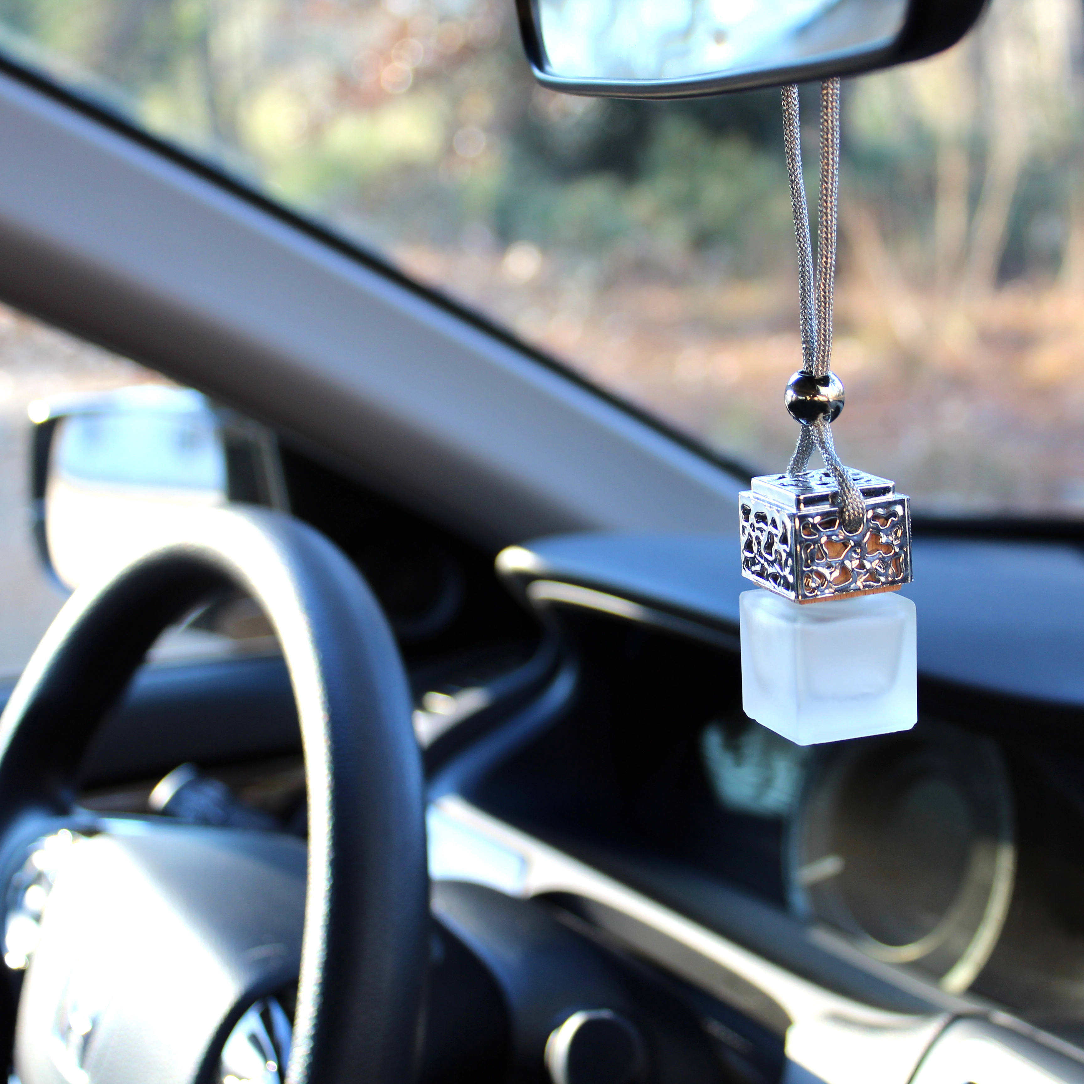 Plantlife Silver Hanging Passive Diffuser Set with Sweet Orange Essential Oil
