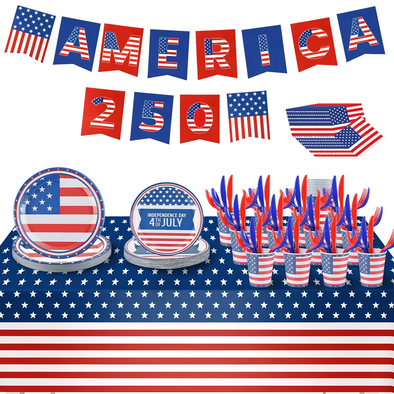 NEW Home Unisex Disposable 4th Of July Party Supplies
