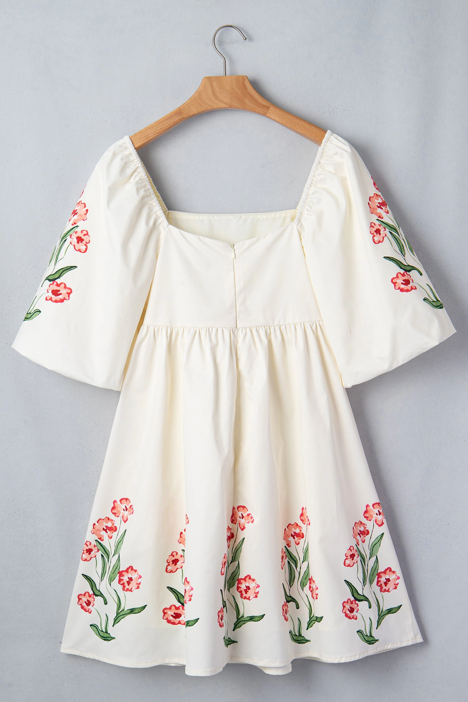 Threaded Pear Women's Greta Puff Sleeve Babydoll Dress
