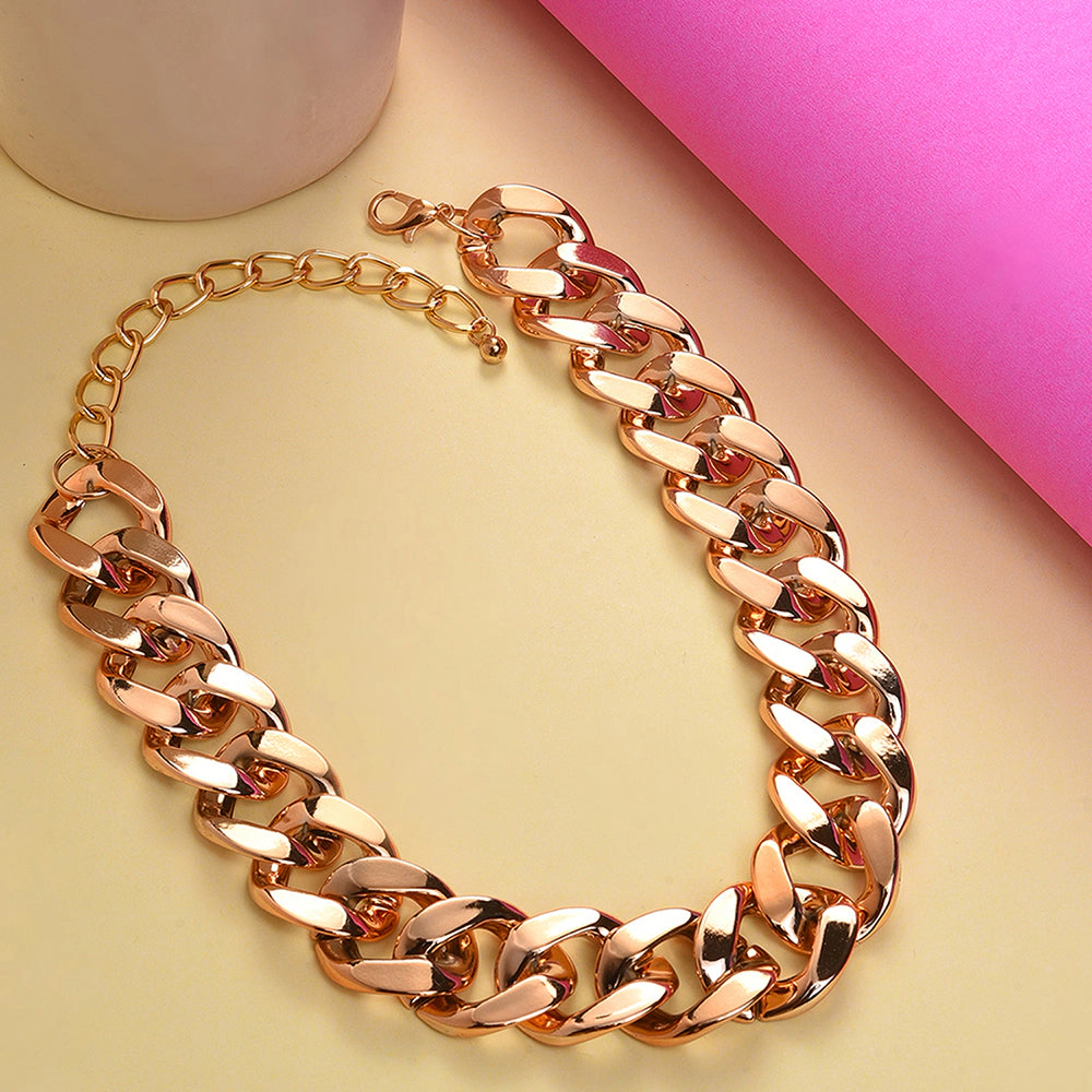 SOHI Women's Block-Link Chain Necklace