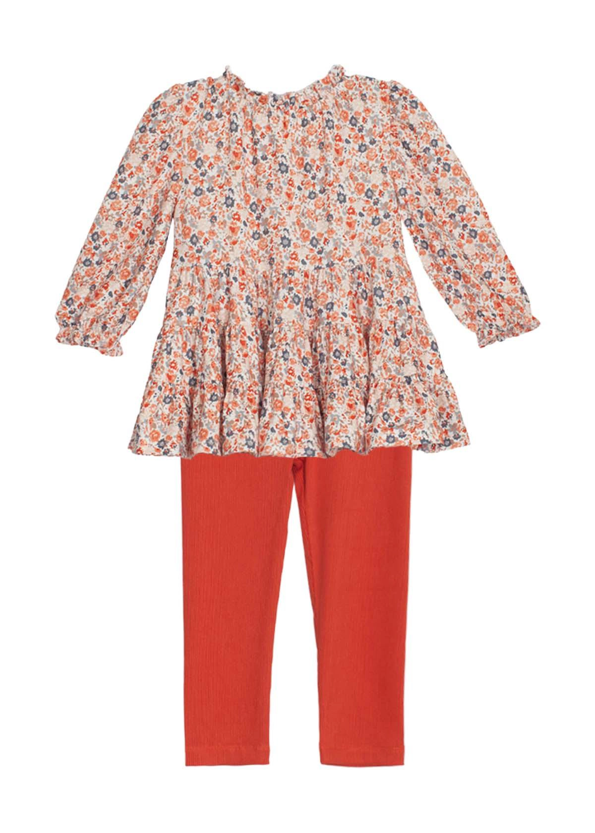 Mabel and Honey Pumpkin Pie Rayon & Knit 2-Piece Baby Toddler Set