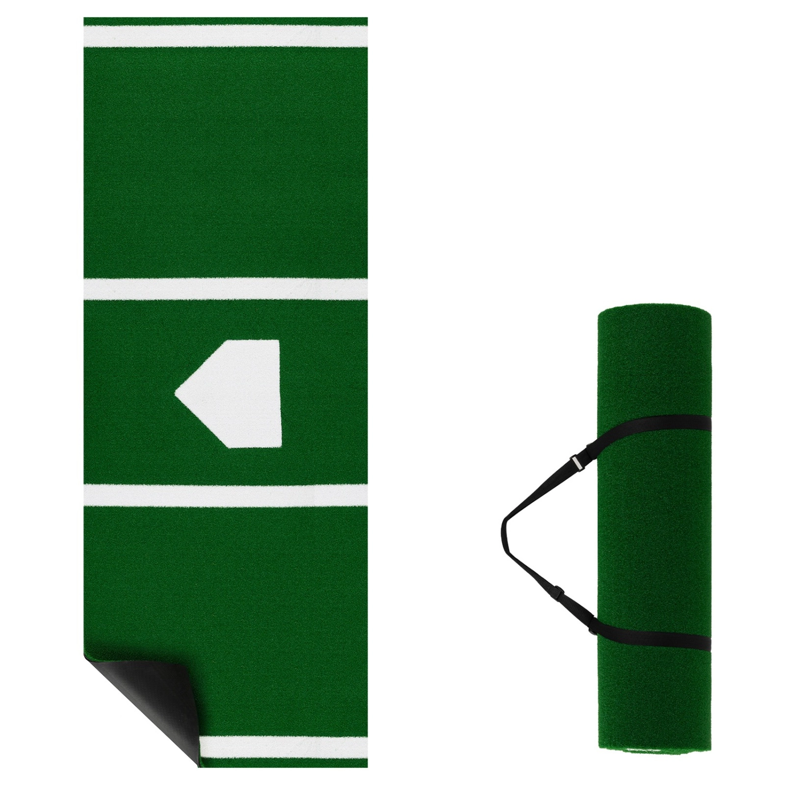 SUGIFT Integrated Pitching Plate Non-Slip Backing 10 x 3 Feet Youth Softball Training Mat