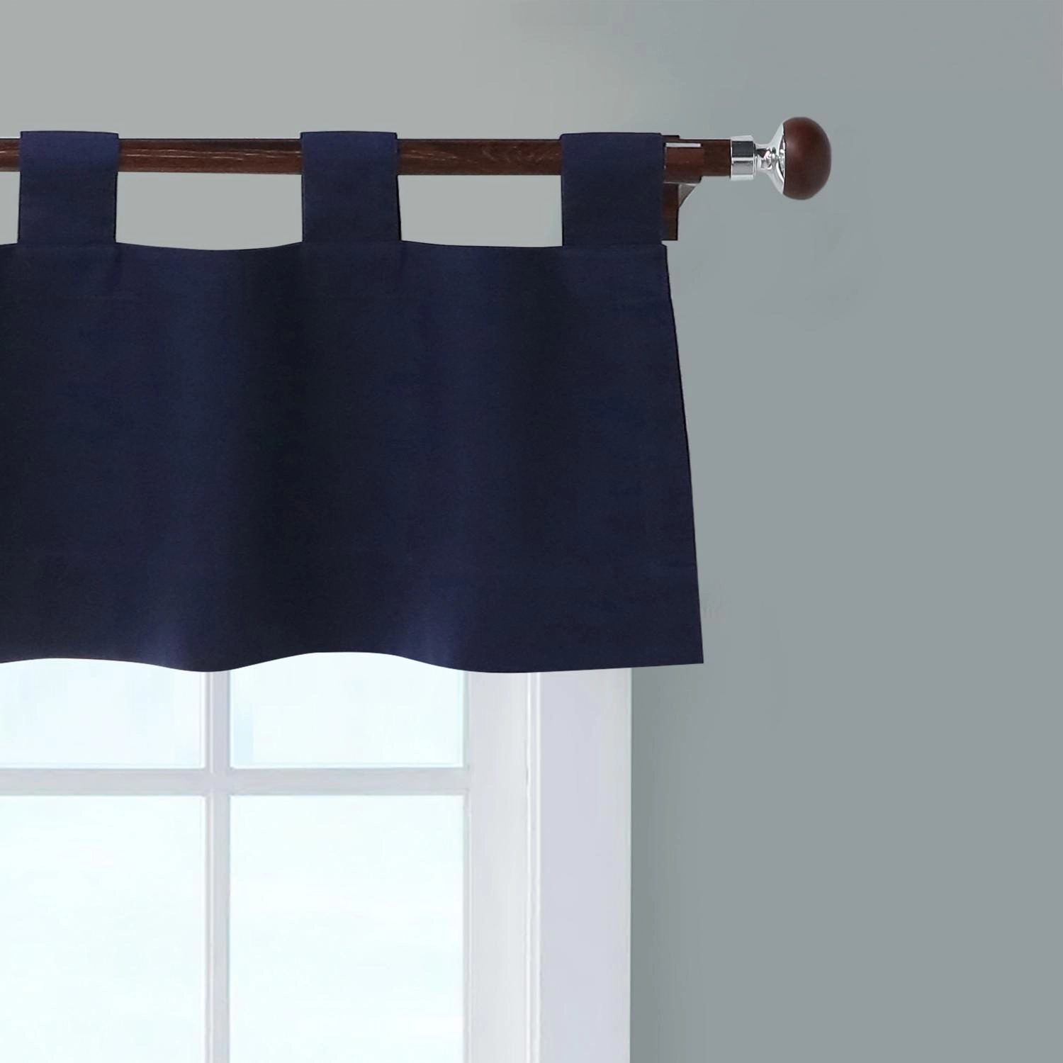 Thermalogic Weathermate Room Darkening Tab Top Flat Valance for Windows 40 x 15 Navy