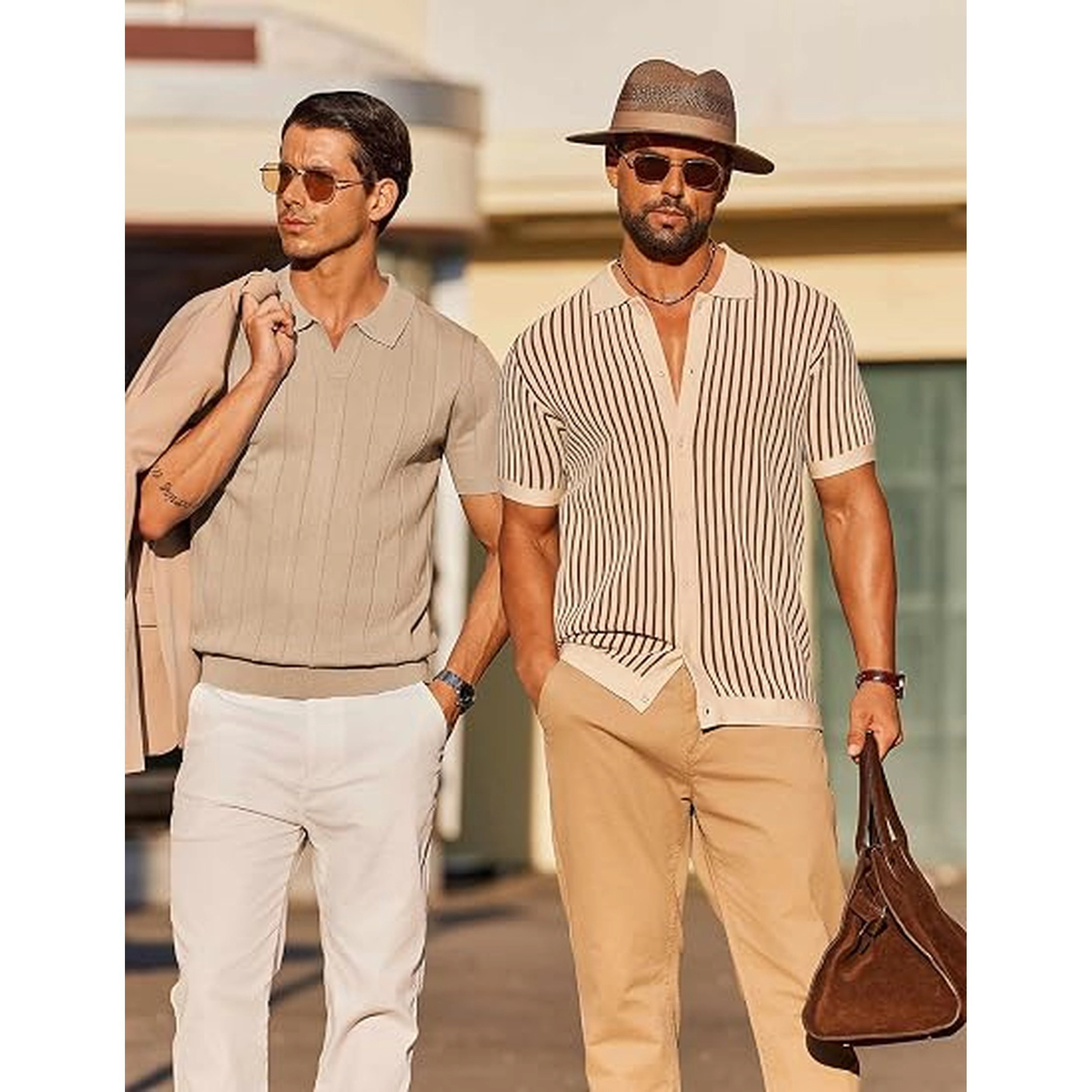 COOFANDY Men's Regular Fit Short Sleeve Knit Polo Shirt