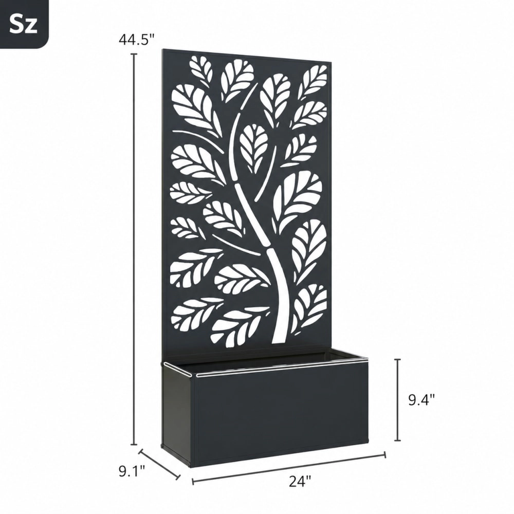 WOW PIONEER Tall Freestanding Metal Rectangular Planter