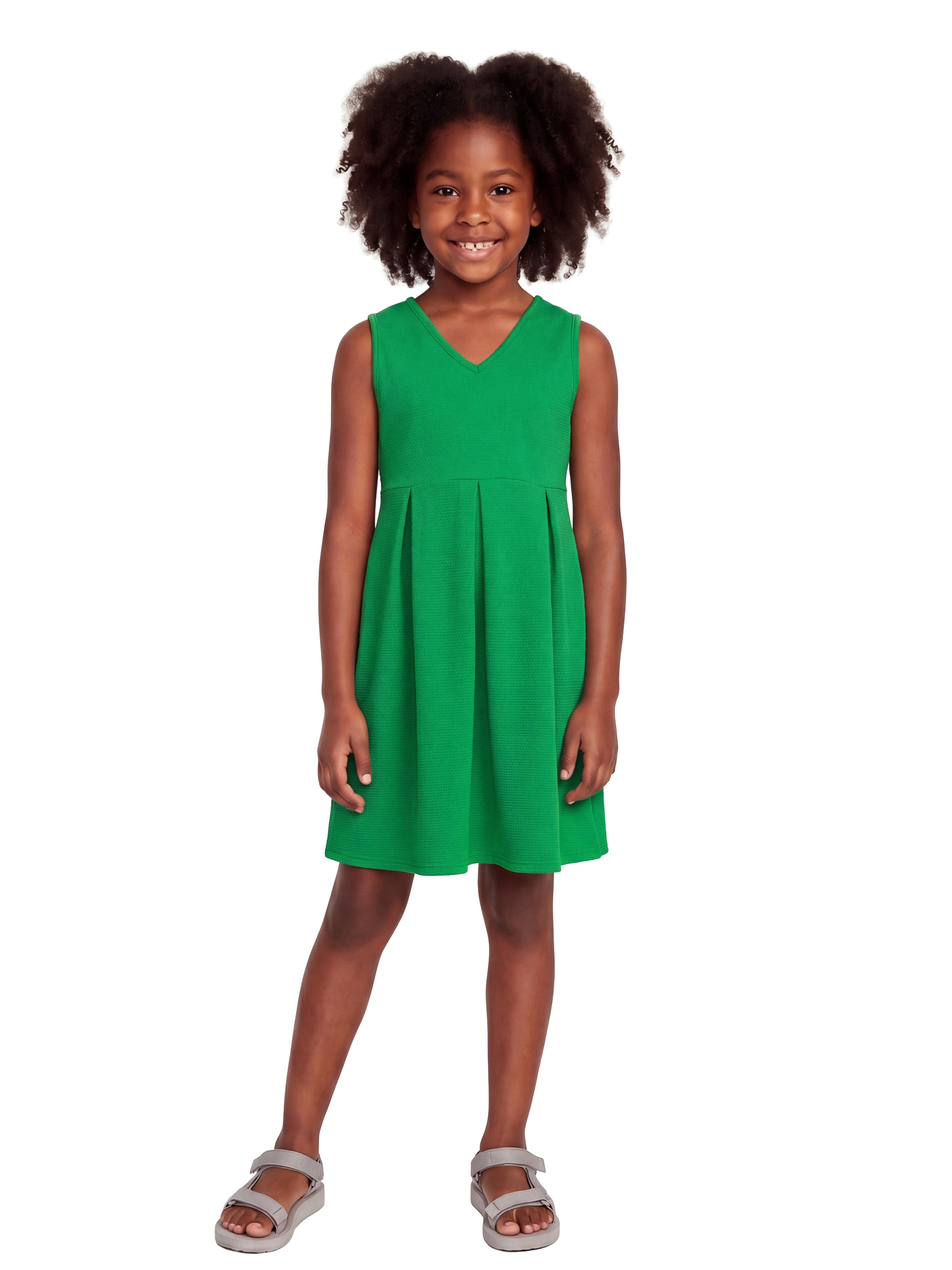 24sevenKid Essential Girls Sleeveless Pleated Party Dress