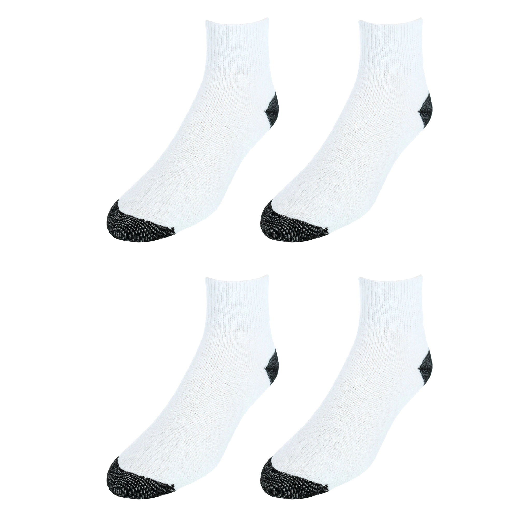 CTM Men's Cotton Blend Ankle Socks (4 Pair Pack)