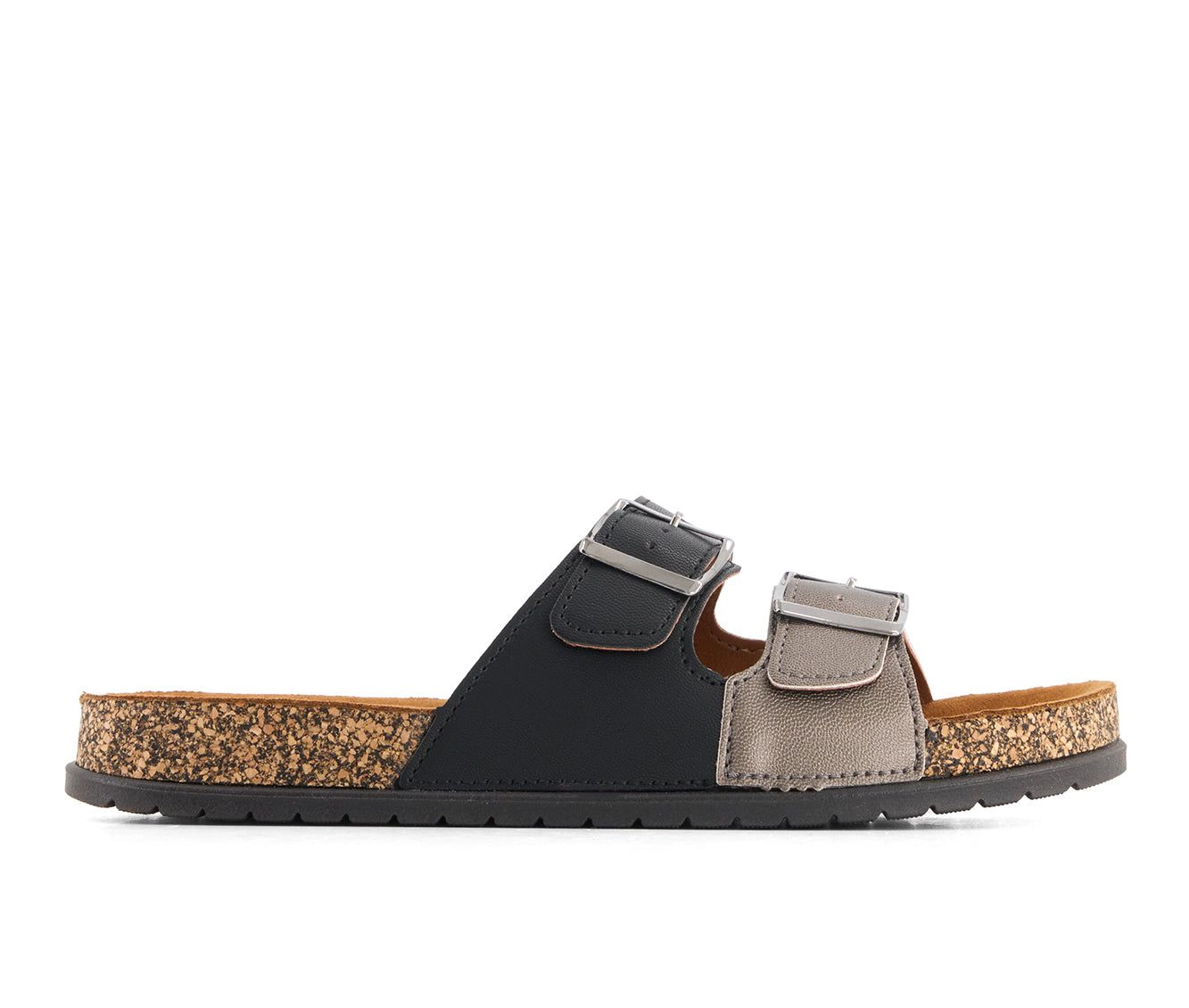 Andrea Womens Double Strap Footbed Sandals