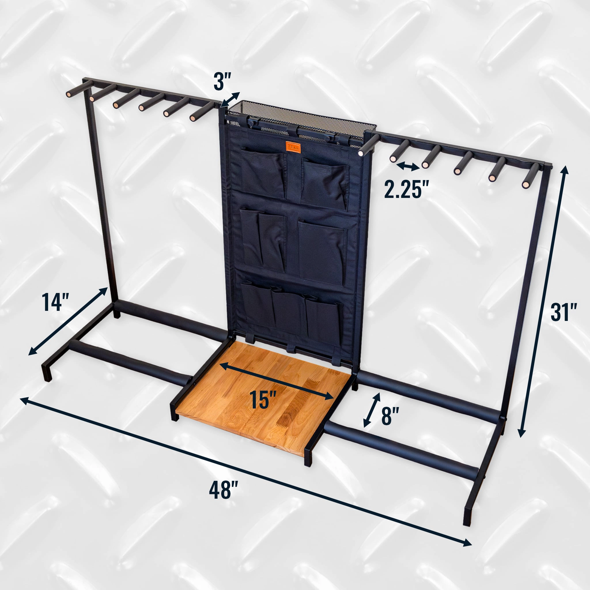 StoreYour The Headliner 10-Slot Guitar Rack, Black