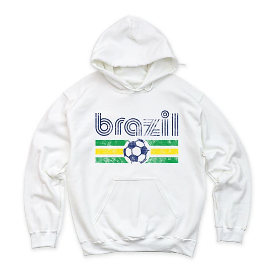 Simply Sage Market - Men's Graphic Hoodie - Brazil Soccer Flag