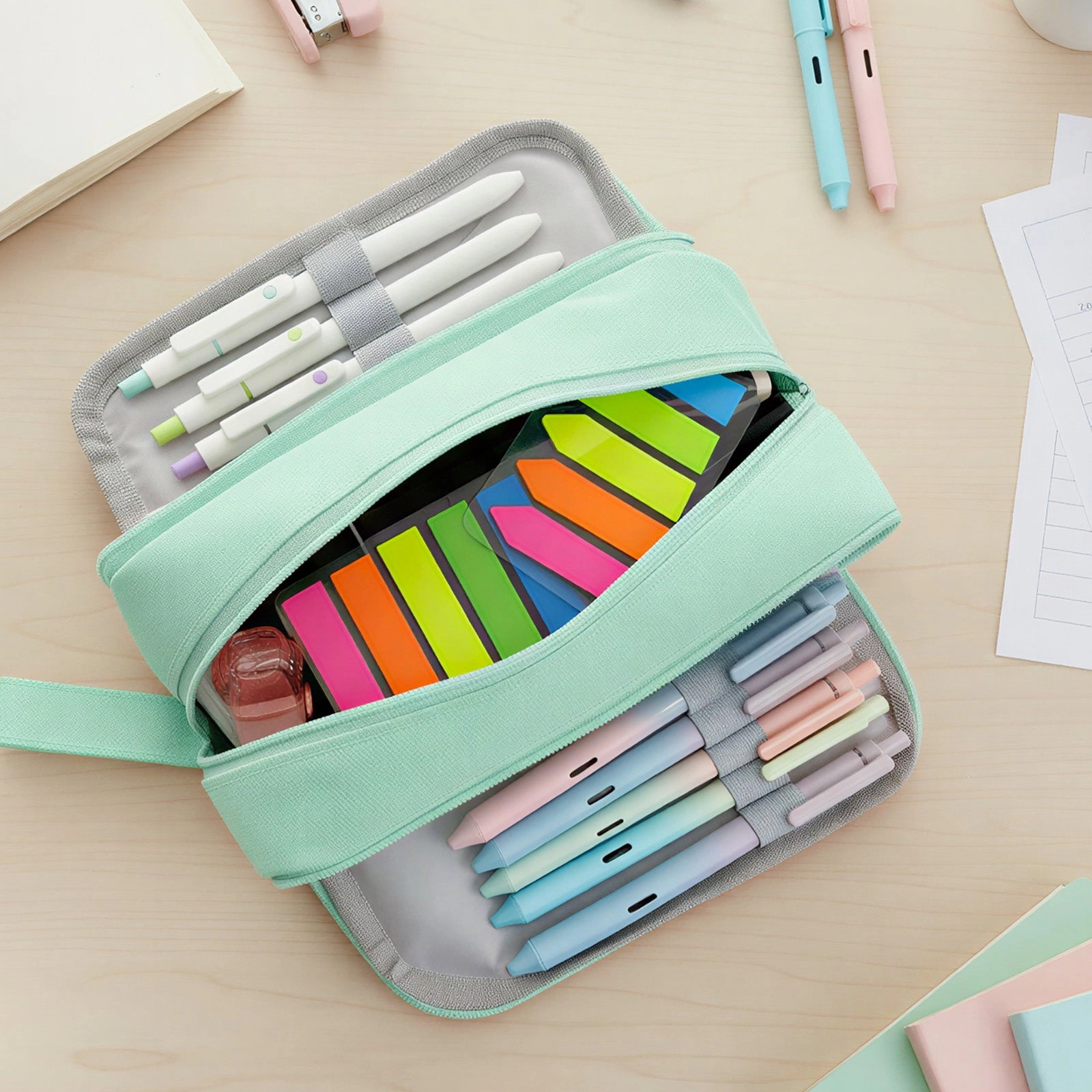 Wrapables 4-Compartment Large Capacity Pencil Case
