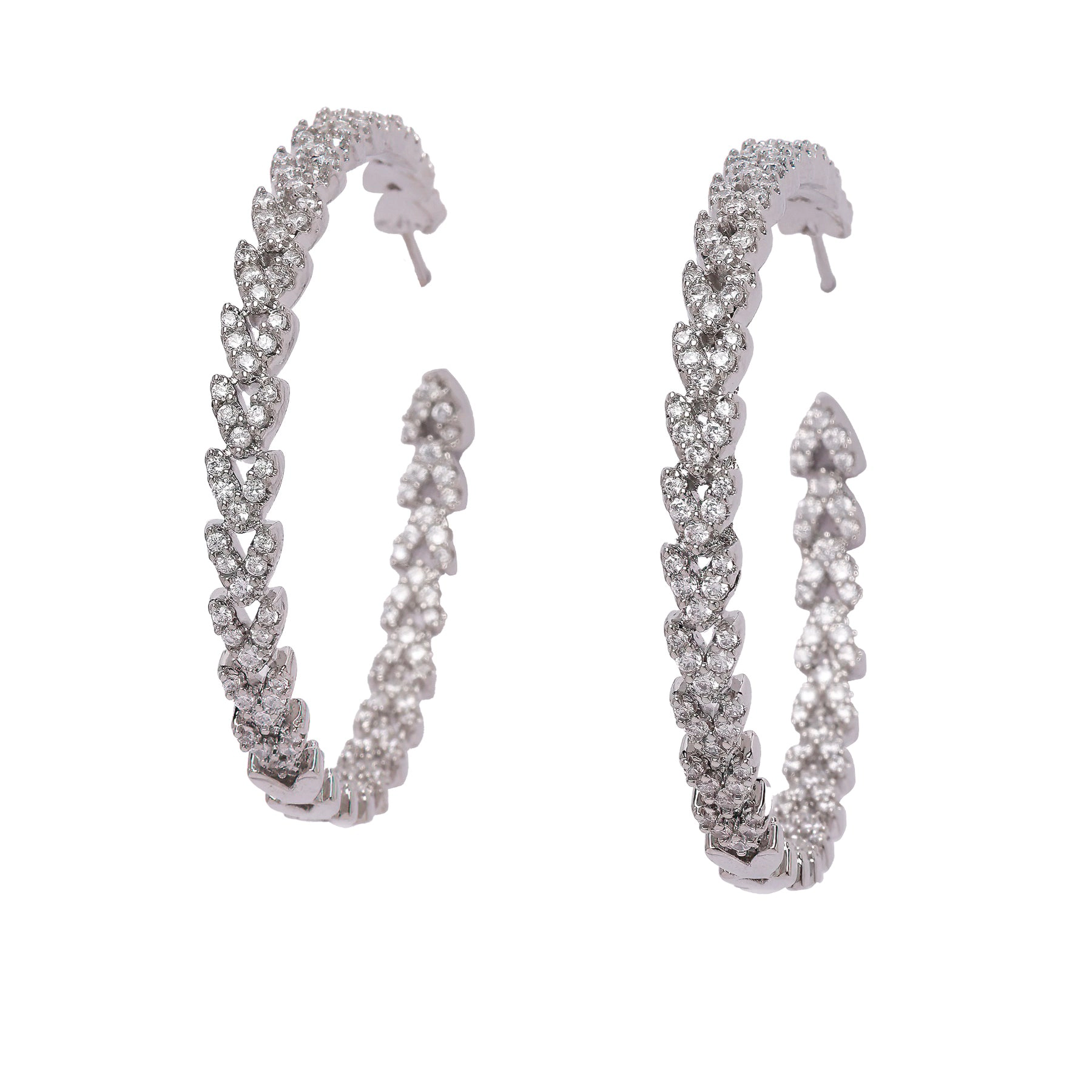 AGP PARIS Womens Diva Twinkling Small Hoop Earrings