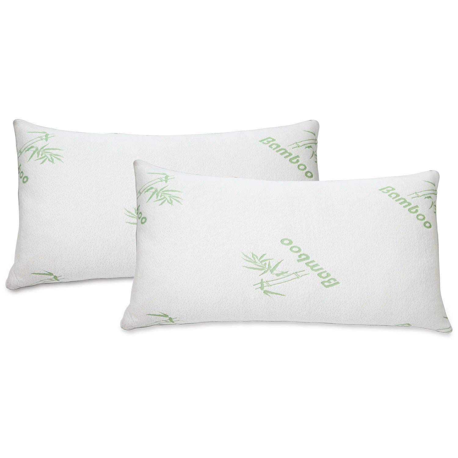 J&V TEXTILES Bamboo Memory Foam Pillow Set