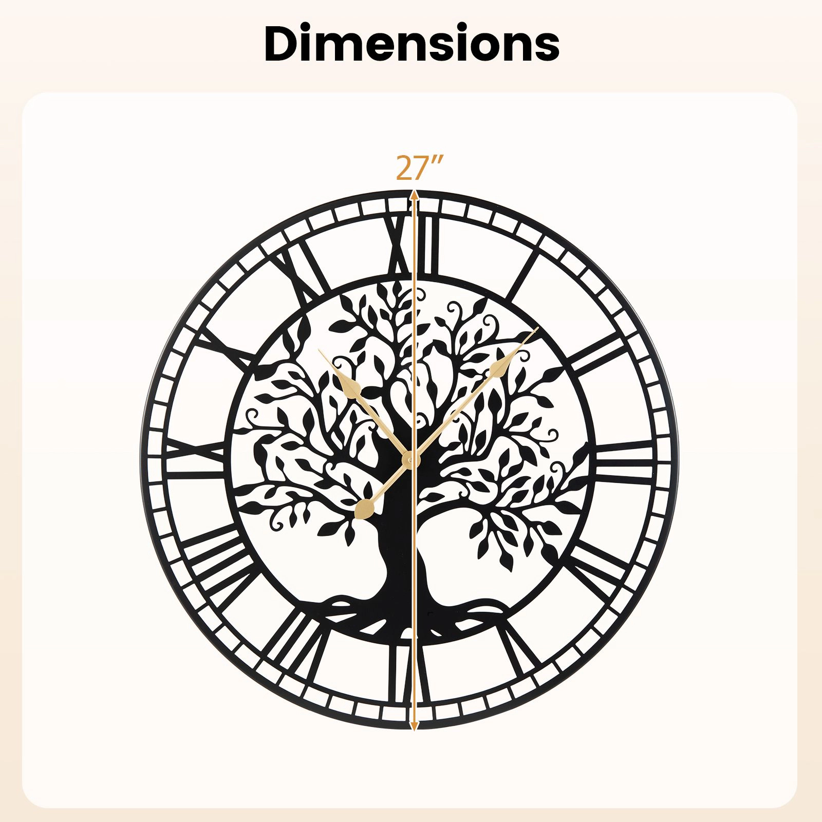 Slickblue Large Battery-Operated Wall Clock with Easy-to-Read Display