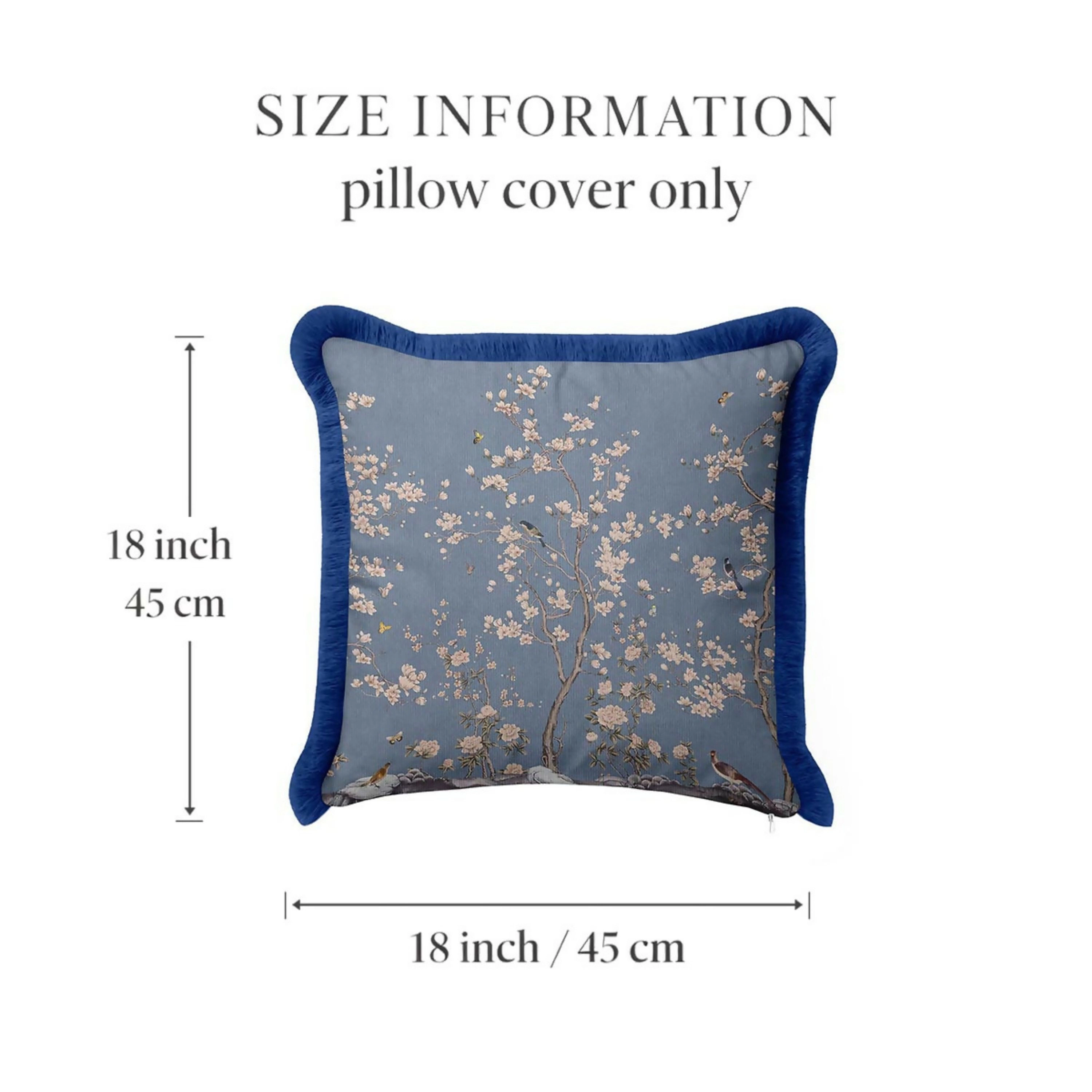 Wear Sierra Floral Garden Fringed Set of 2 Throw Pillow Cover