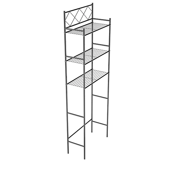 J&V TEXTILES 3-Shelf Metal Bathroom Organizer Over The Toilet, Bathroom Space Saver