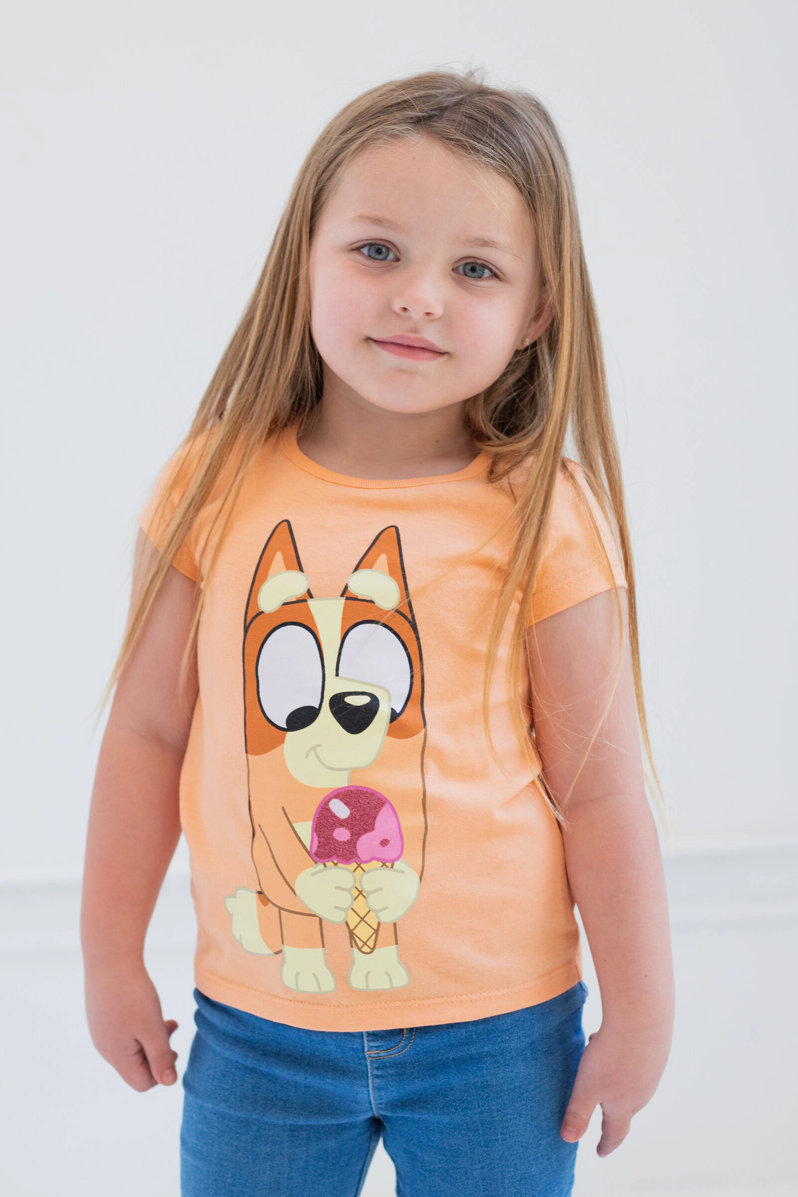 Bluey Girls' 4-Pack Short Sleeve T-Shirts