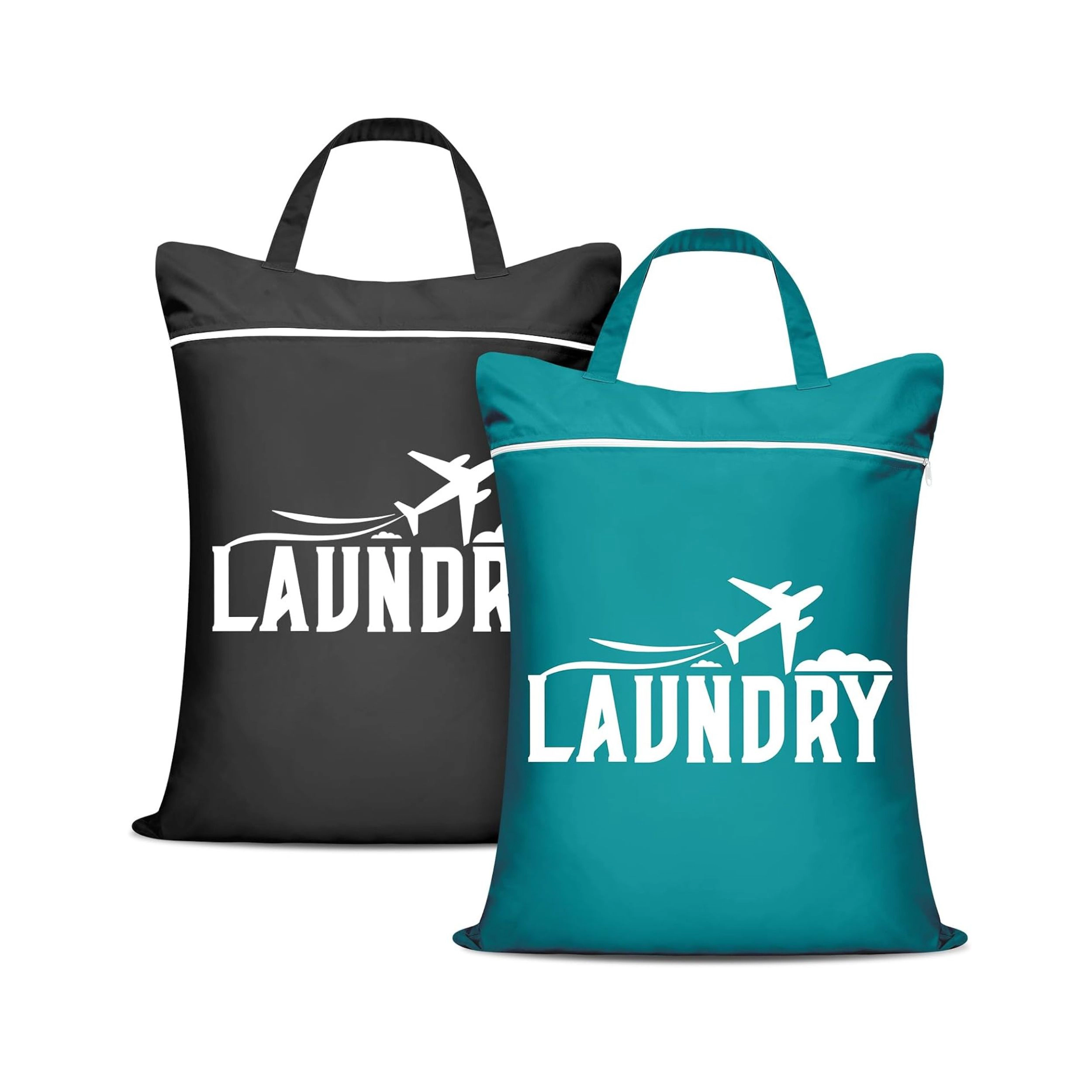 Stock Preferred Pack of 2 Waterproof Laundry Bags Washable Wet Dry Clothes Storage
