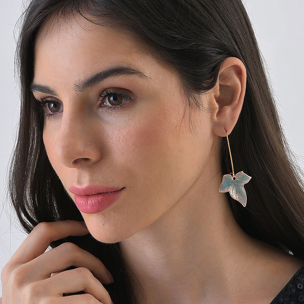 SOHI Women's Leaf Drop Earrings