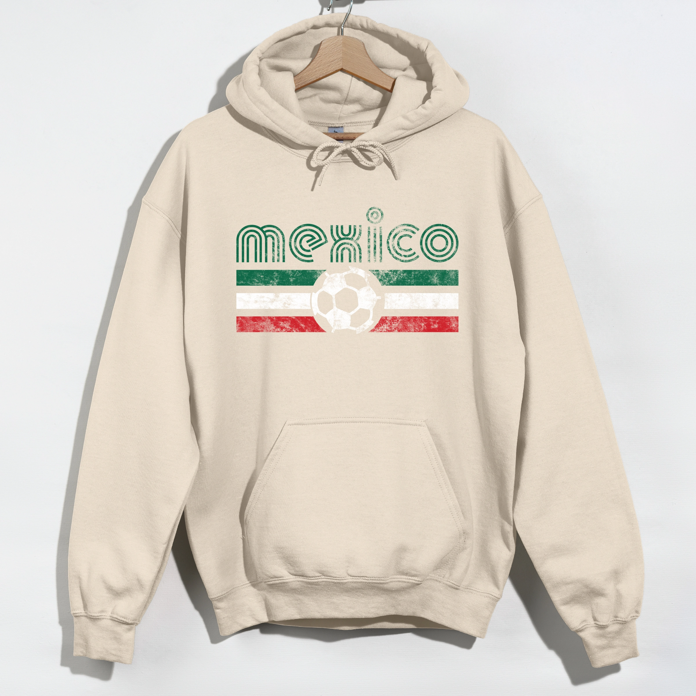 Simply Sage Market - Men's Graphic Hoodie Mexico Soccer Flag