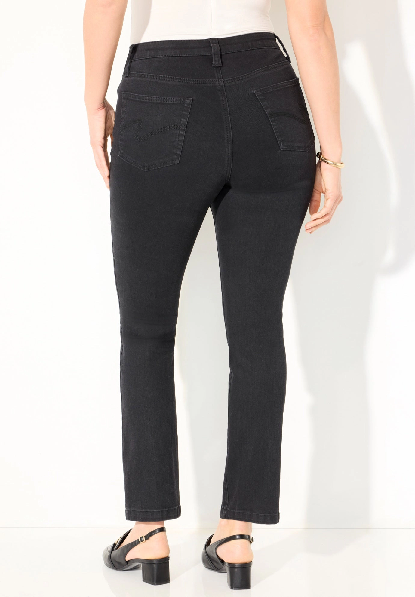 Catherines Women's Plus Synergy Slimming Straight Leg Jean