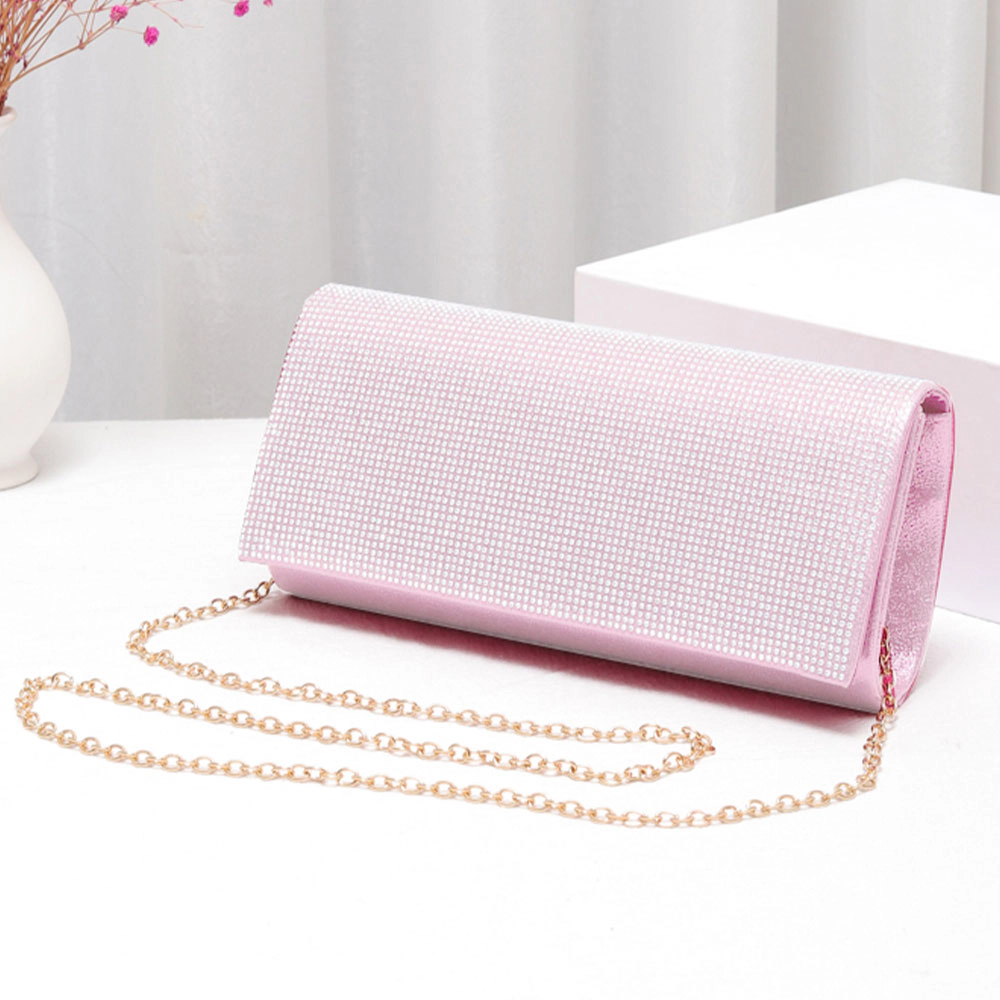 Fashnzfab Bling Solid Evening Clutch Crossbody Bag