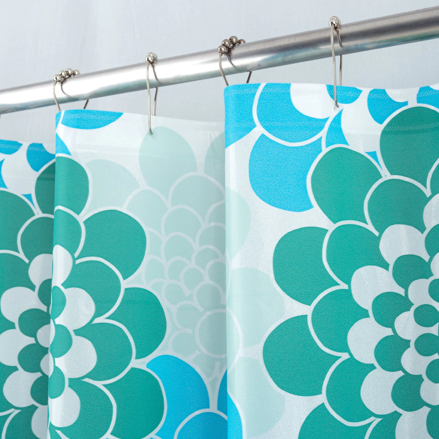RT Designers Collection 90GSM Peva Glit Printed Marigold Shower Curtain 70" x 72" Muticolor