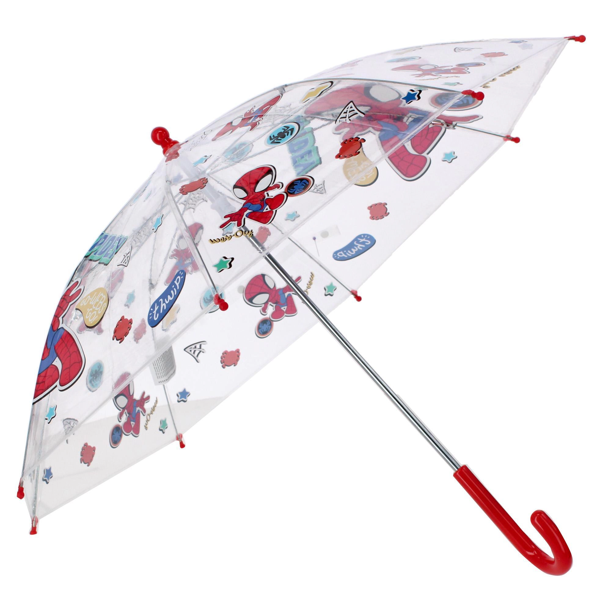 Textiel Trade Kids' Marvel Spidey Transparent Stick Umbrella