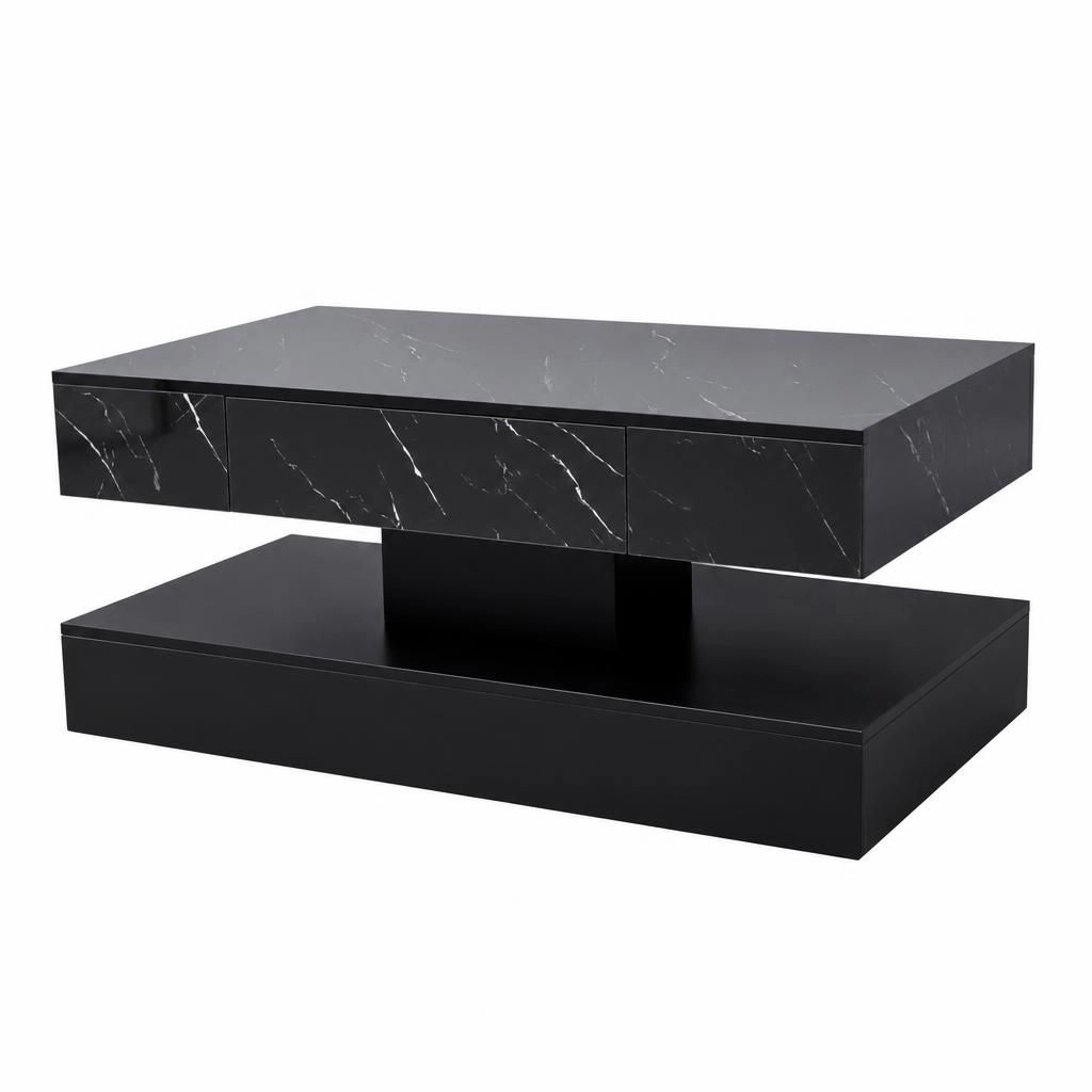 GOODSILO Modern Rectangular Low Profile Coffee Table