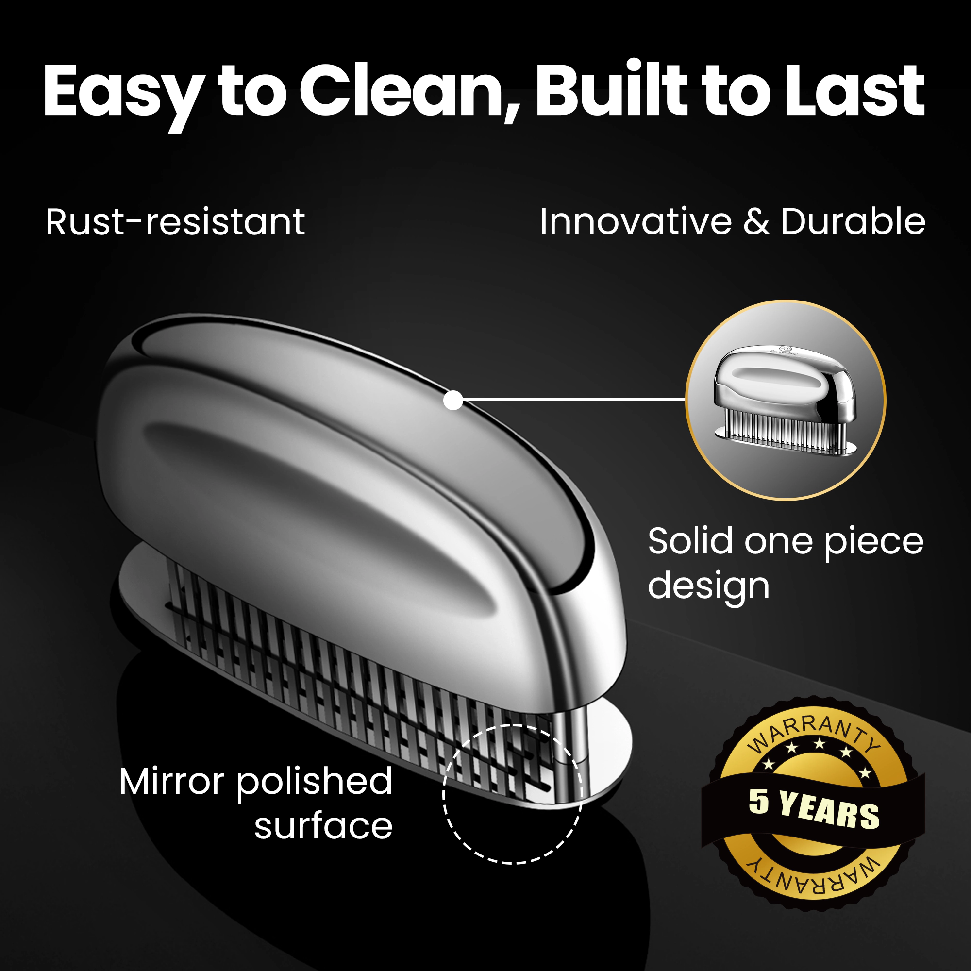 Gourmet Easy Meat Tenderizer Tool, Ultra Sharp Stainless Steel Needle Blades, Steak Accessories