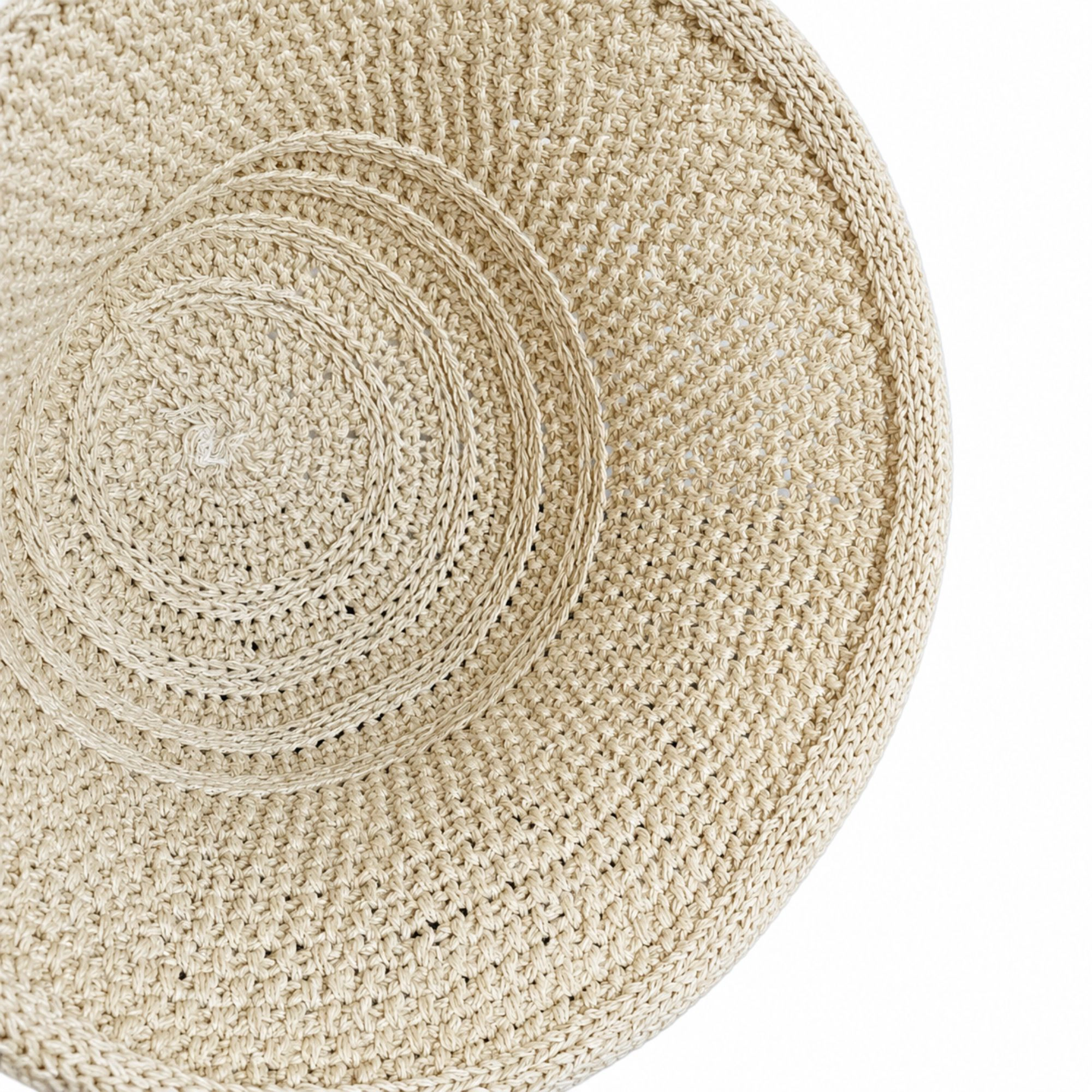 Anna-Kaci Women's Crochet Bucket Hat with Rolled Brim and Openwork Texture
