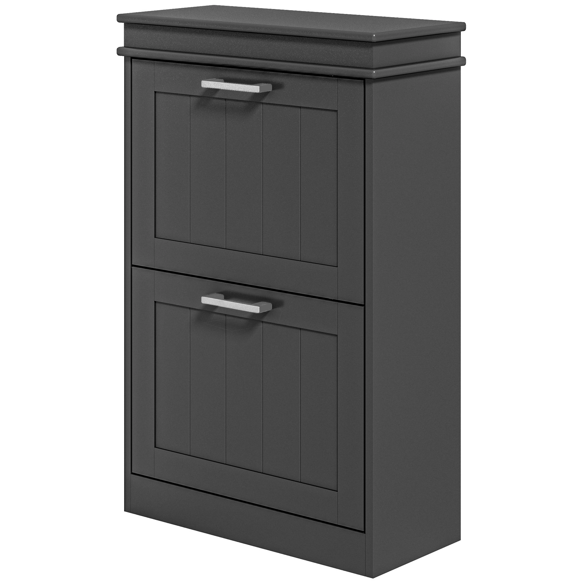 HONGGE Modern Shoe Storage Cabinet with Flip Drawers for Pairs Narrow Organizer Entryway Hallway