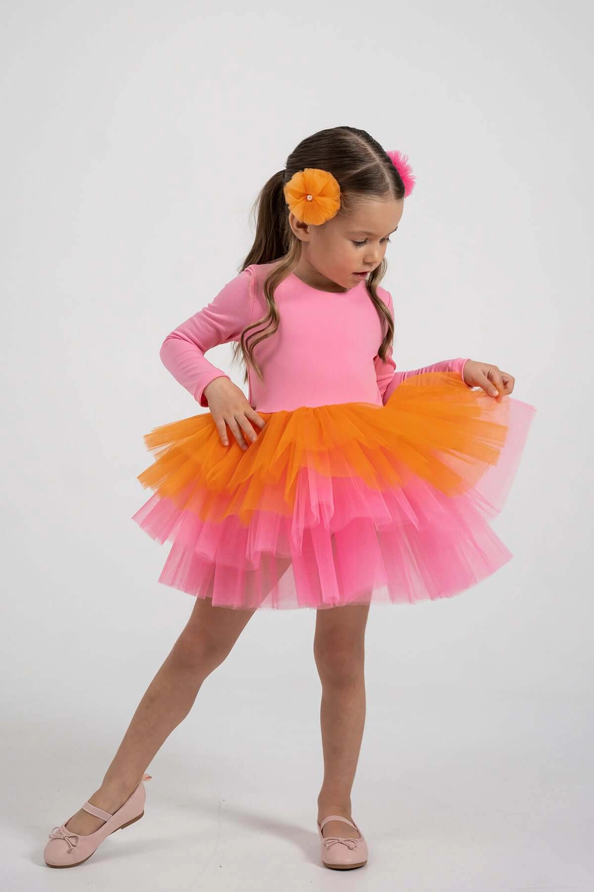 Mini Celebrities Girls Pink Rainbow Tutu Dress