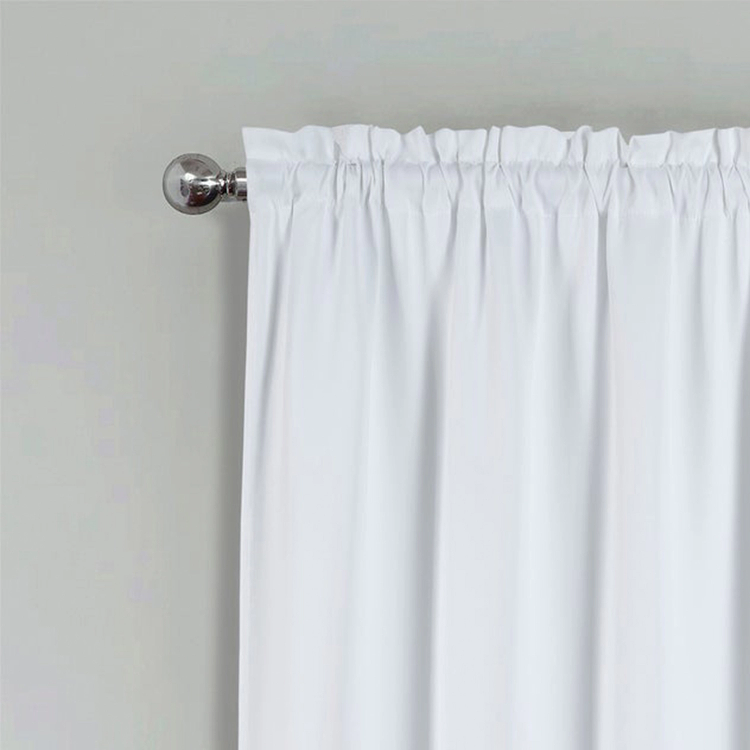 RT Designers Collection 100% Polyester Twilight Blackout Rod Pocket Curtain Panel 54" x 84" White