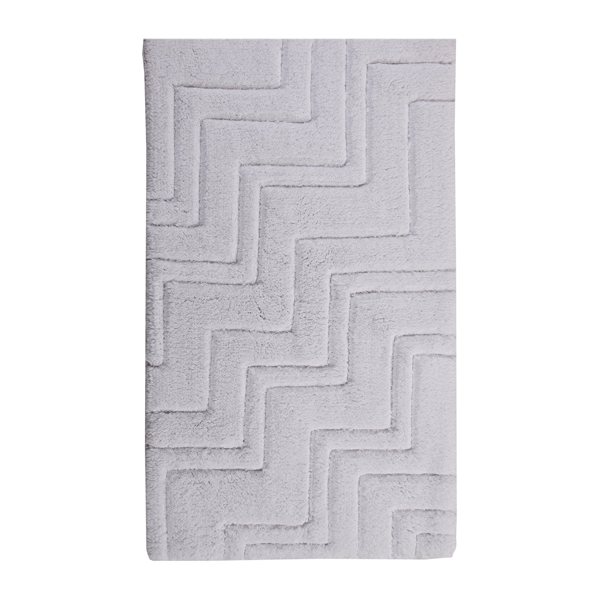 Zig Zag Pattern Cotton Non Skid Back Bath Rug by Castle Hill London