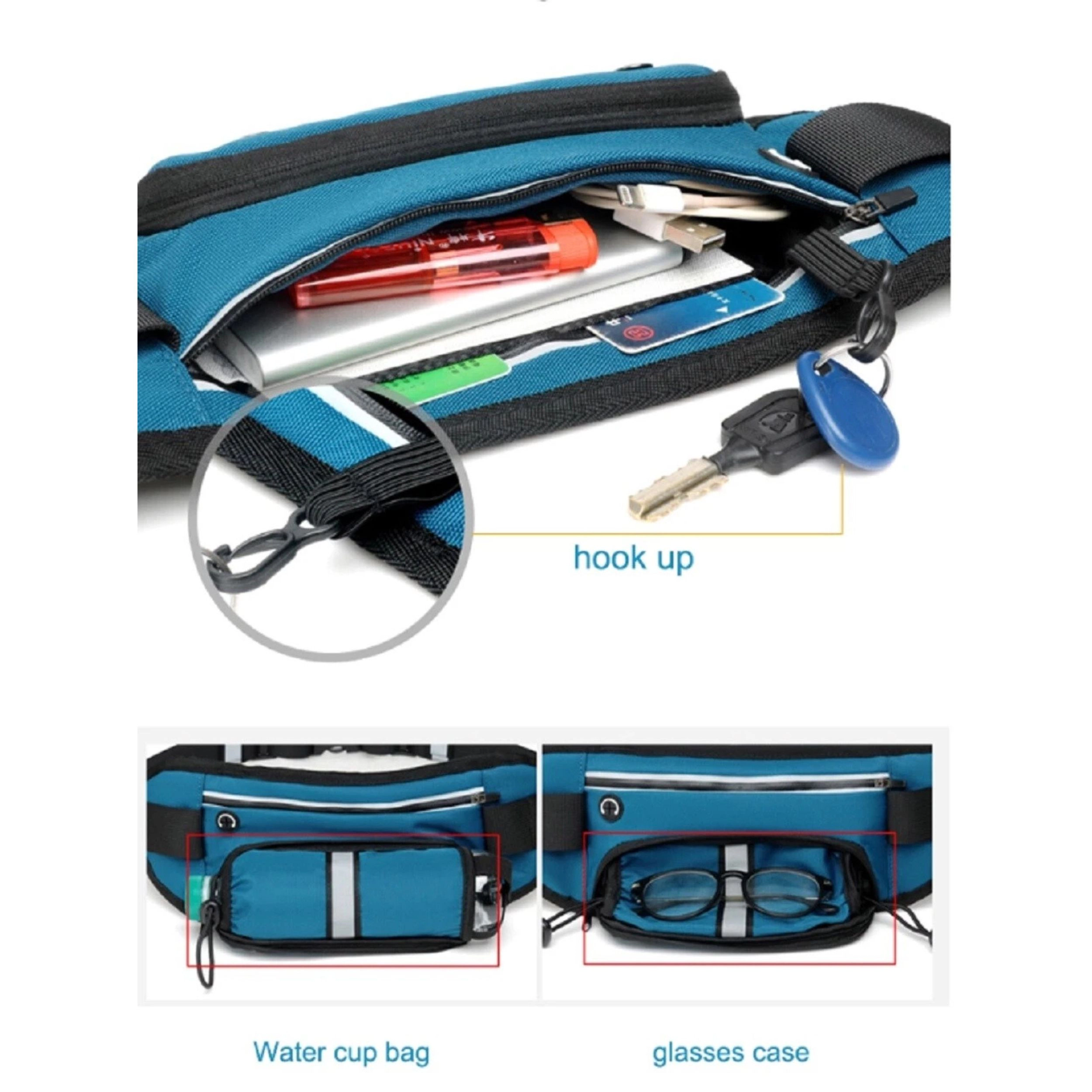 Home Collection Adjustable Water Resistant Running Belt Fanny Pack