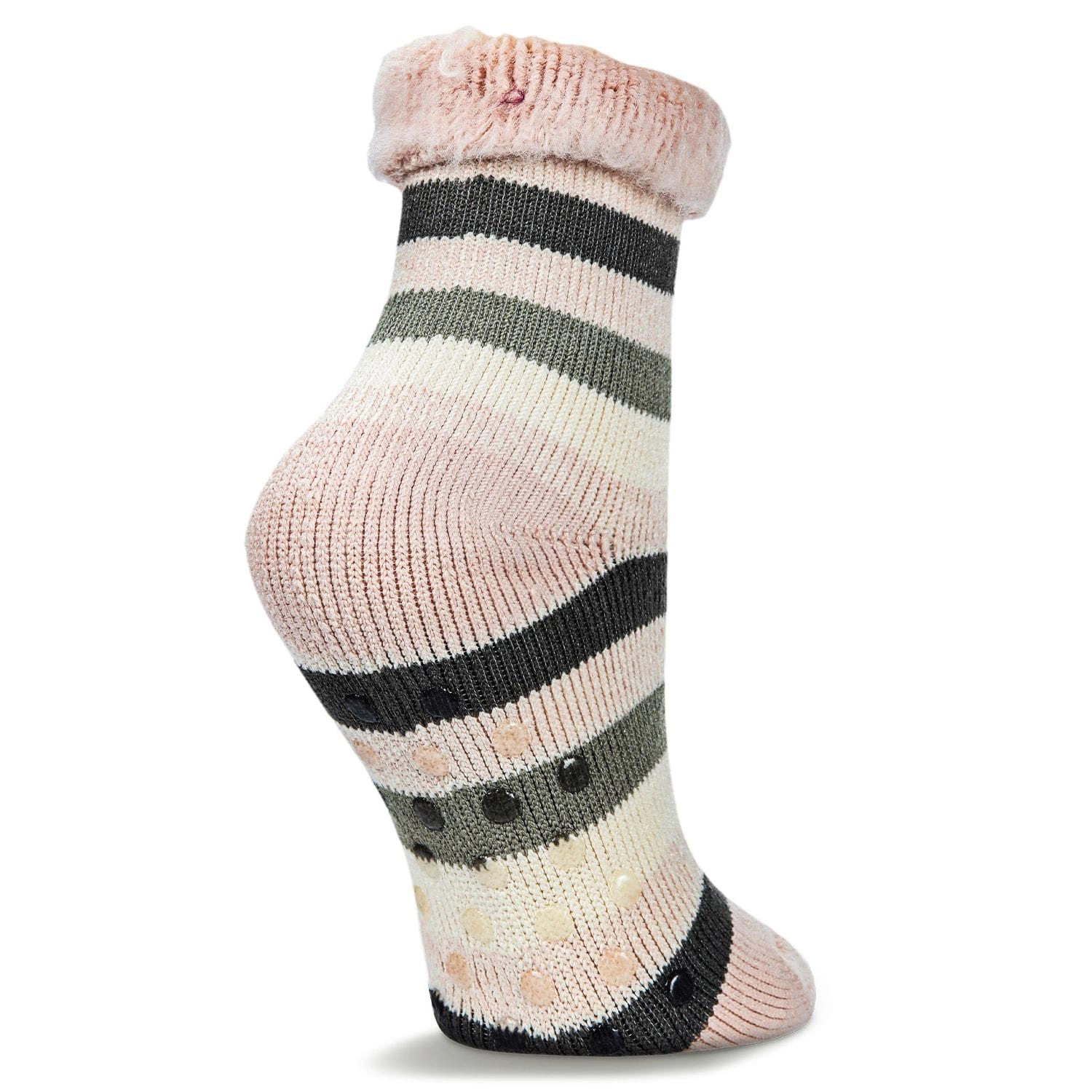 MeMoi Women's Stripe Cozy Warm Thermal Crew Socks